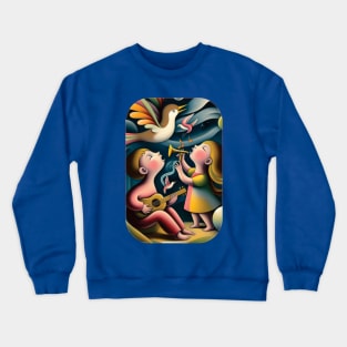 Two Children Not Frightened by Nightingales Crewneck Sweatshirt